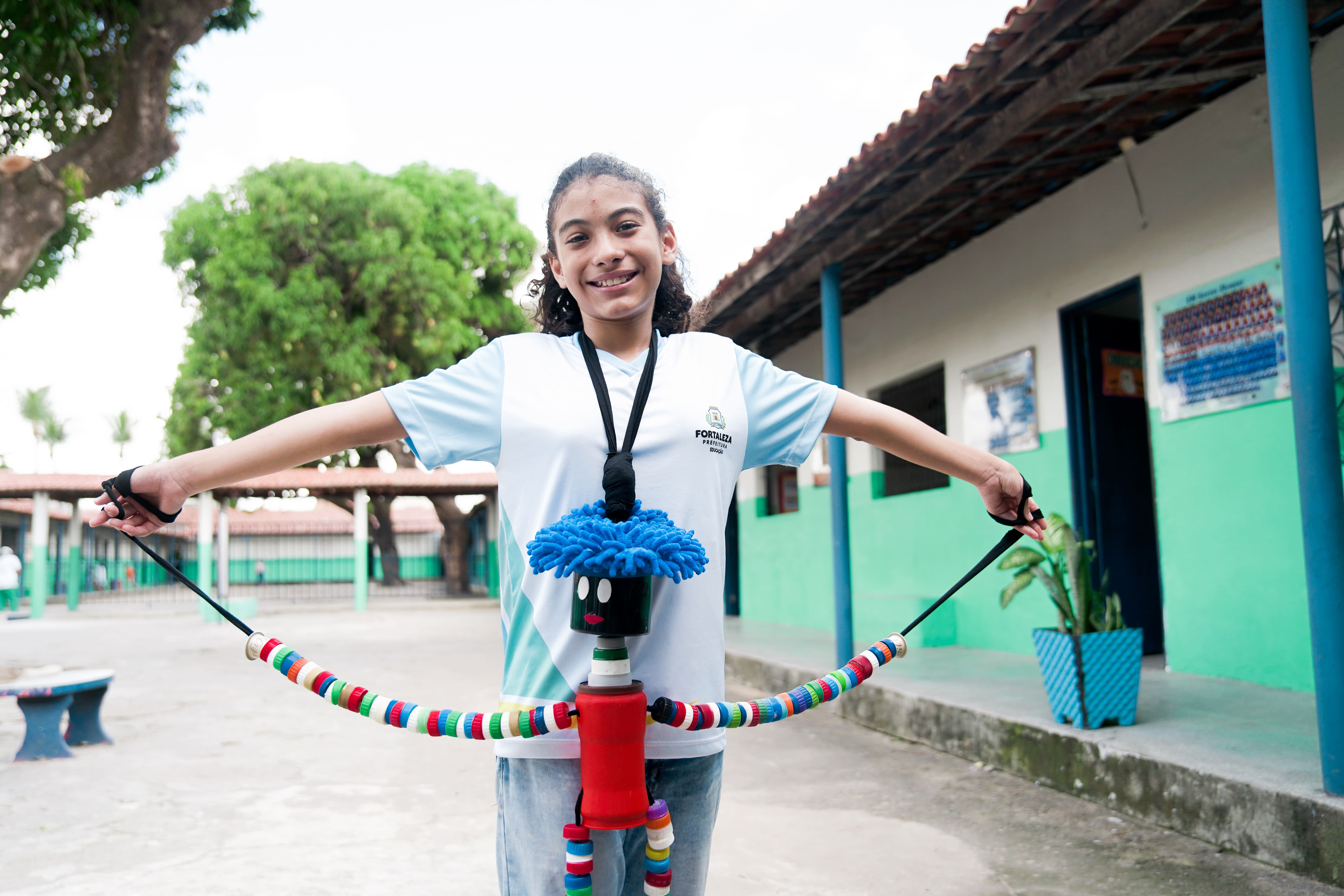 A aluna Ashley Kyara, do 5º ano, participou das atividades e destacou a importância de aprender sobre cuidados com o meio ambiente